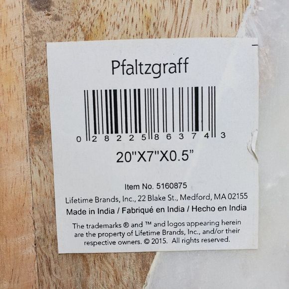 Pfaltzgraff Everyday Marble Mango Diagonal Cheese Board NWT - Picture 8 of 8
